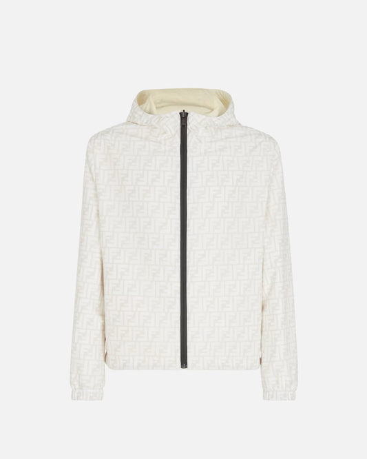 Veste imperméable - blanc/noir